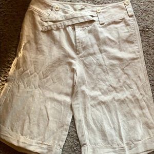 Banana Republic cream long shorts